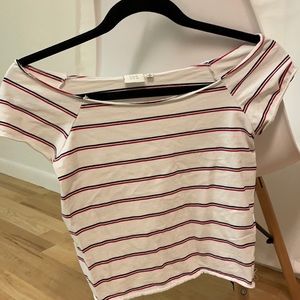 Red white and blue crop top.